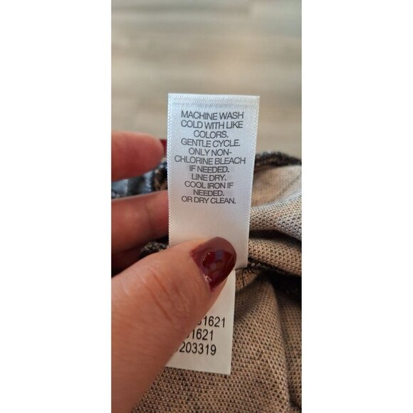 J. Jill Black Check Pleated Full Leg Cropped Ponte Pant Size XS - Picture 7 of 13